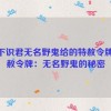 天下识君无名野鬼给的特赦令牌,特赦令牌：无名野鬼的秘密