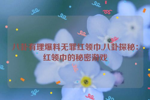 八卦有理爆料无罪红领巾,八卦探秘：红领巾的秘密游戏