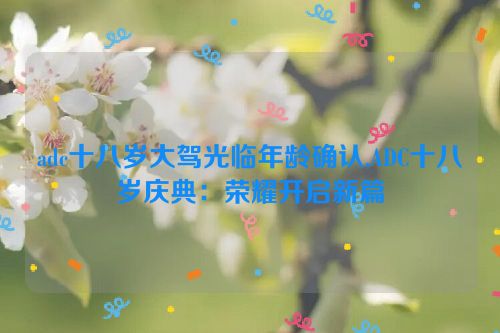 adc十八岁大驾光临年龄确认,ADC十八岁庆典：荣耀开启新篇