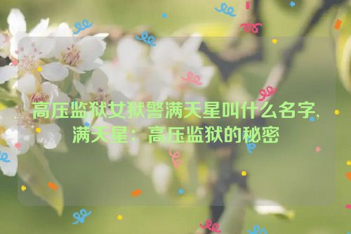 高压监狱女狱警满天星叫什么名字,满天星：高压监狱的秘密