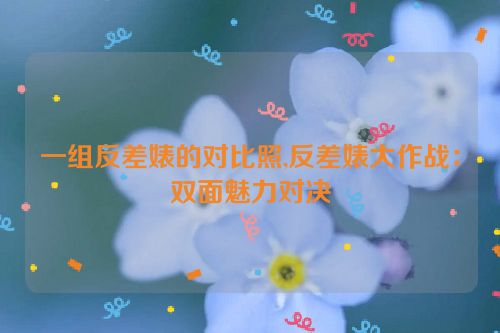 一组反差婊的对比照,反差婊大作战：双面魅力对决