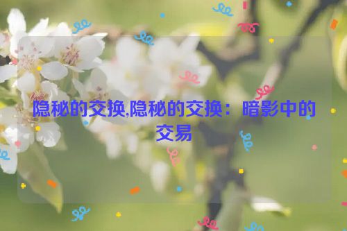 隐秘的交换,隐秘的交换：暗影中的交易