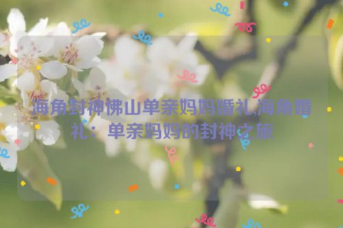 海角封神佛山单亲妈妈婚礼,海角婚礼：单亲妈妈的封神之旅