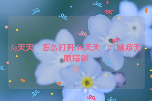 5g天天奭怎么打开,5G天天奭：畅游无限精彩