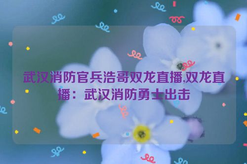 武汉消防官兵浩哥双龙直播,双龙直播：武汉消防勇士出击