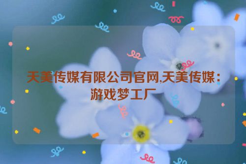 天美传媒有限公司官网,天美传媒：游戏梦工厂