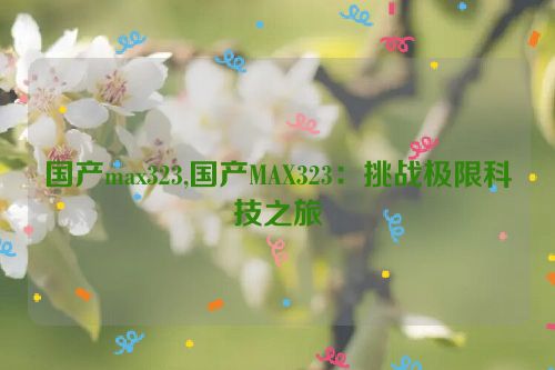 国产max323,国产MAX323：挑战极限科技之旅