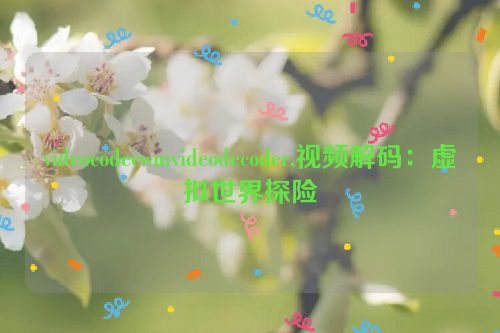 videocodecwmvideodecoder,视频解码：虚拟世界探险