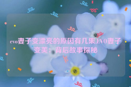 evo妻子变漂亮的原因有几集,EVO妻子变美：背后故事探秘