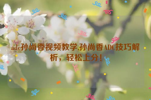 adc孙尚香视频教学,孙尚香ADC技巧解析，轻松上分！