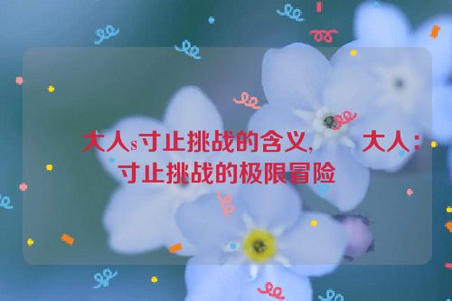 芃芃大人s寸止挑战的含义,芃芃大人：寸止挑战的极限冒险